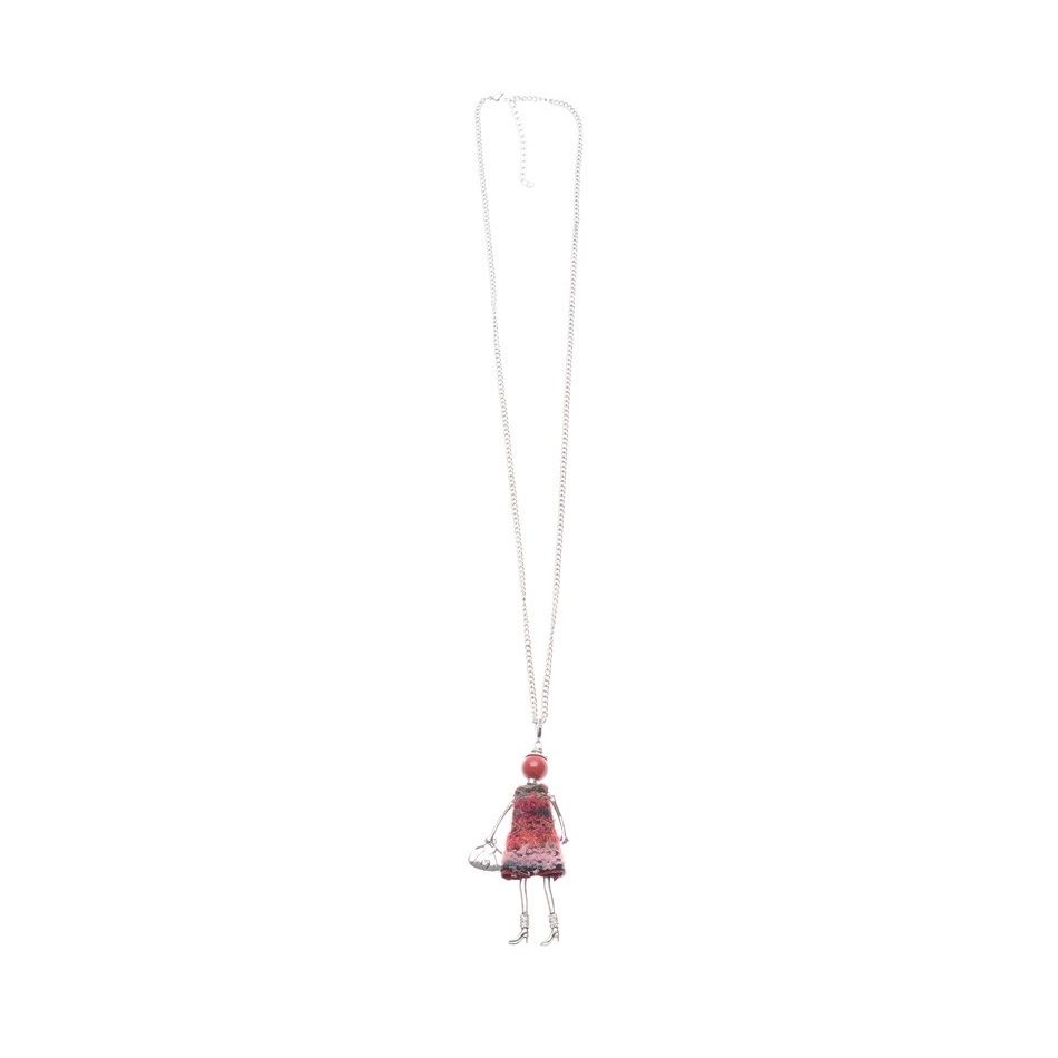 LONG NECKLACE DOLL PENDANT