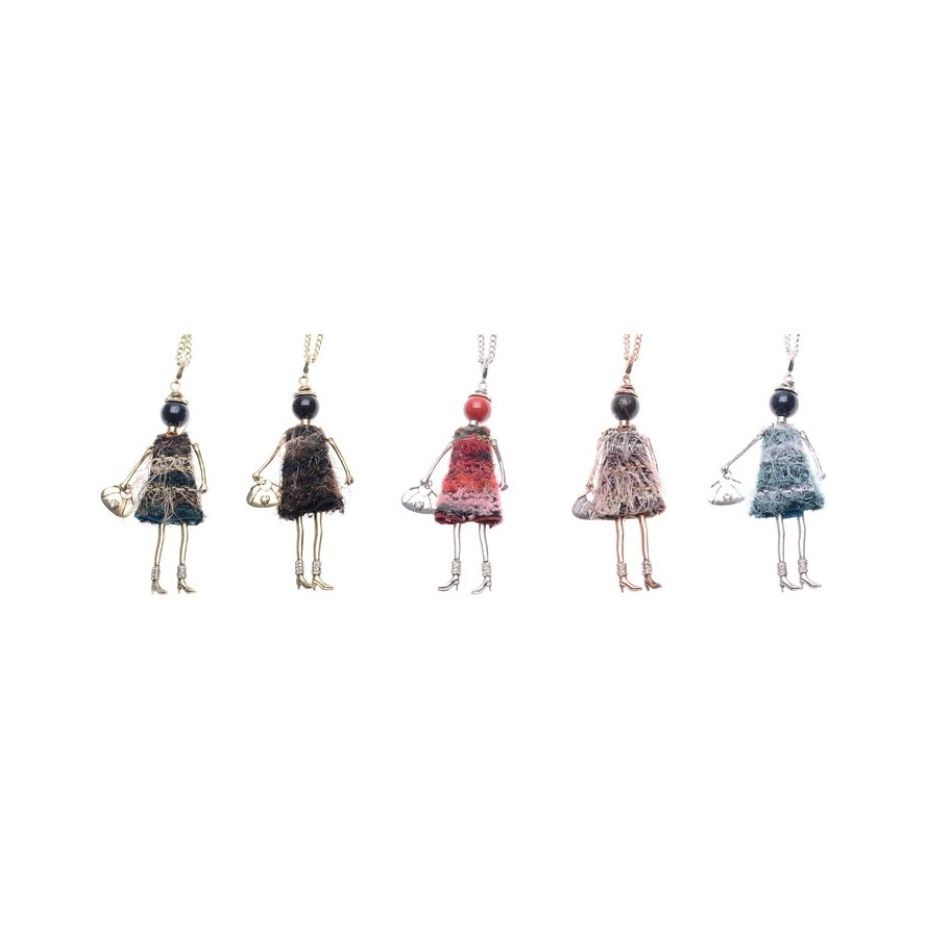 LONG NECKLACE DOLL PENDANT