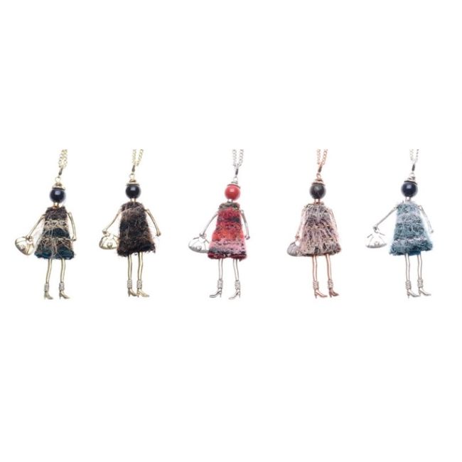 LONG NECKLACE DOLL PENDANT