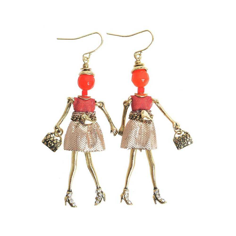 DOLL PENDANT EARRINGS