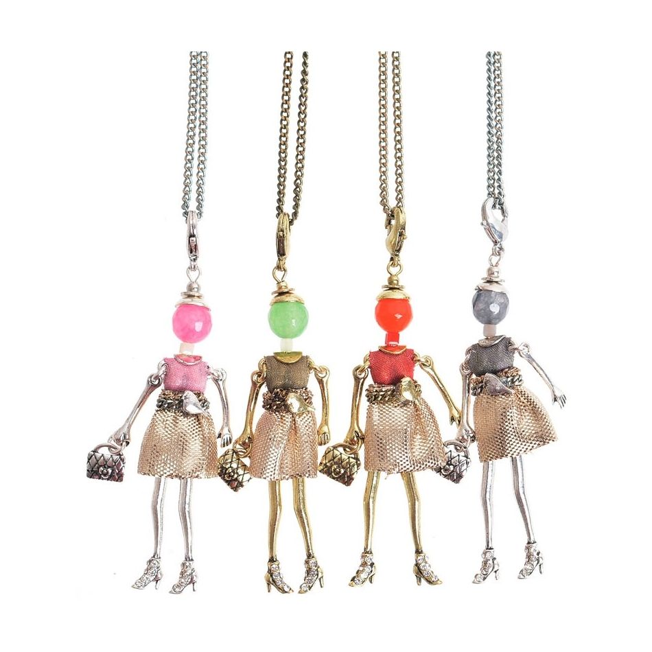 LONG PENDANT NECKLACE MINI DOLL