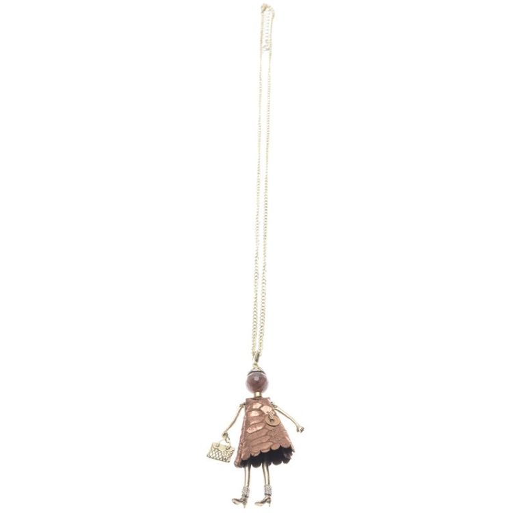 LONG NECKLACE DOLL PENDANT