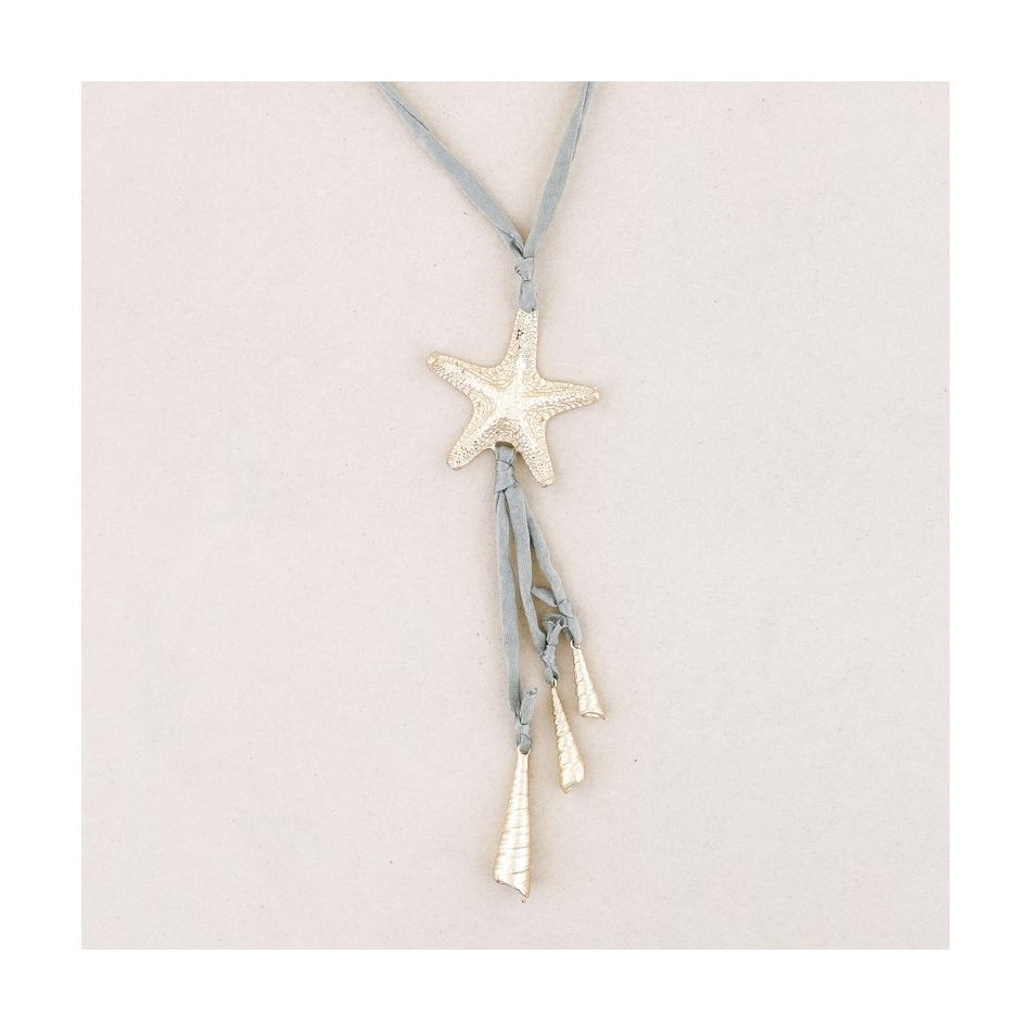 COLLAR LARGO COLGANTE MOTIVOS MARINOS