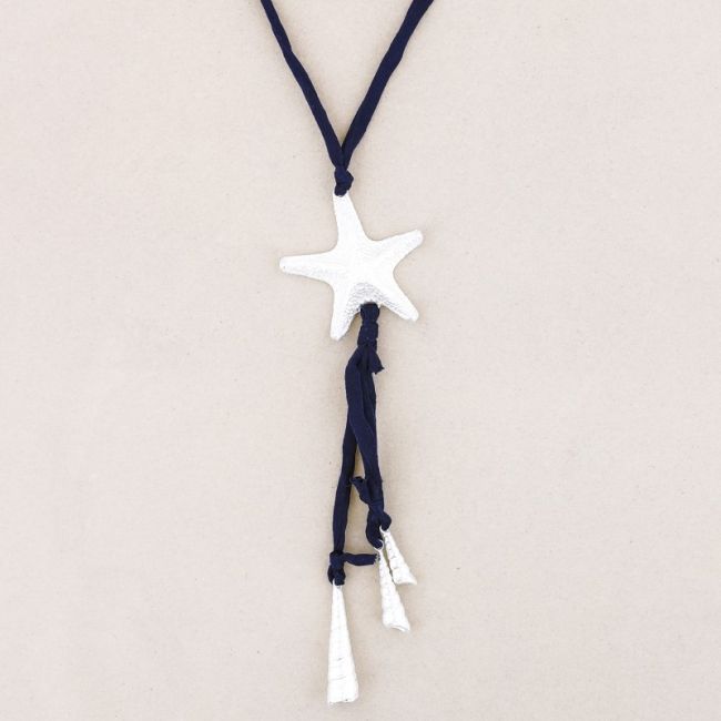 COLLAR LARGO COLGANTE MOTIVOS MARINOS