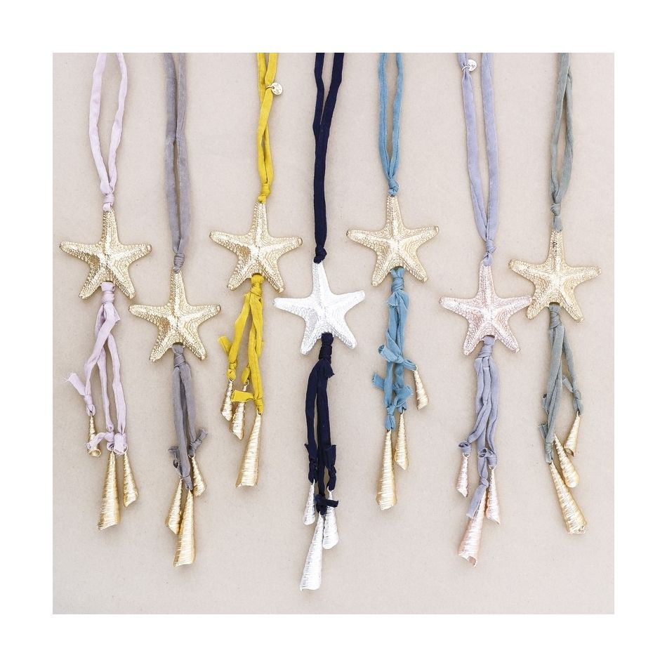 LONG PENDANT NECKLACE MARINE MOTIFS