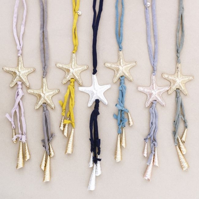 LONG PENDANT NECKLACE MARINE MOTIFS