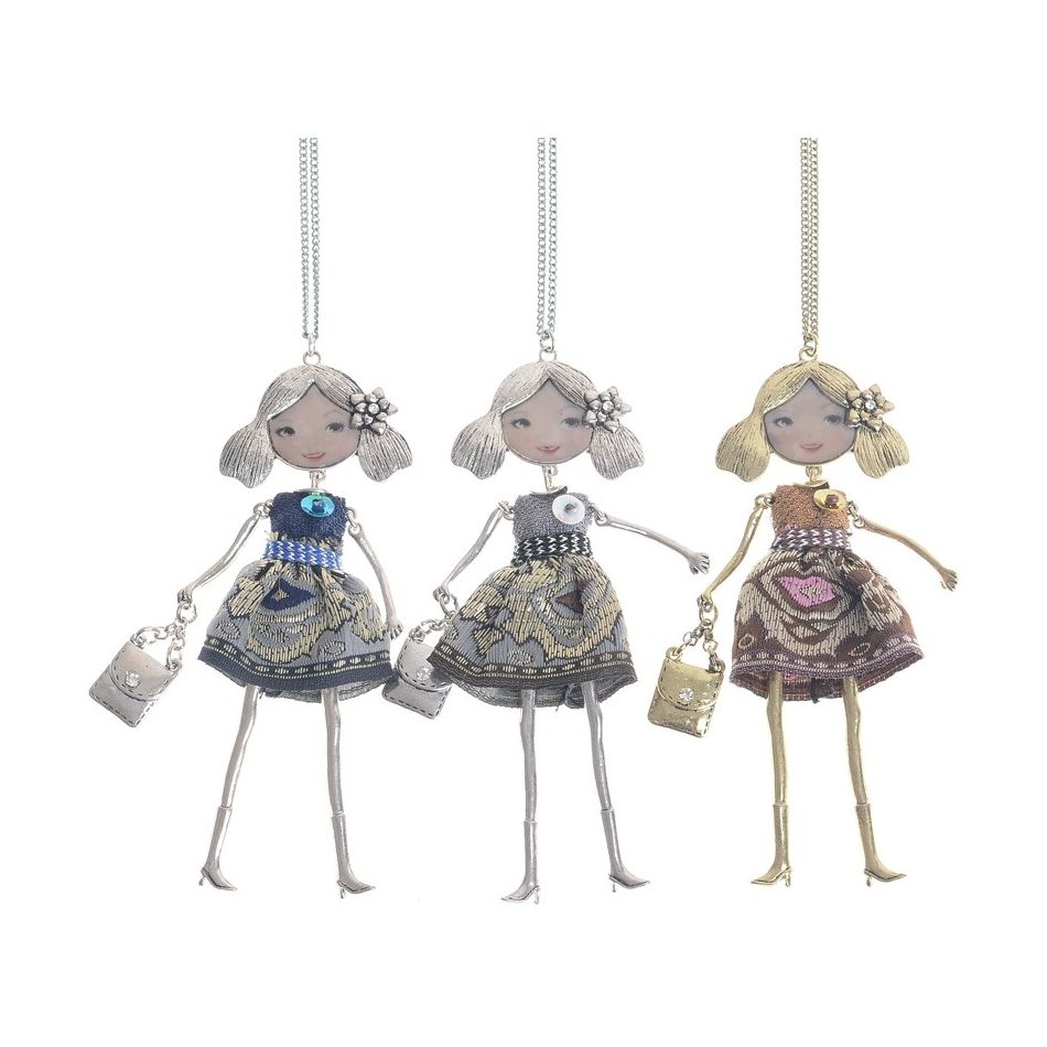 LONG NECKLACE DOLL PENDANT