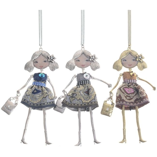 LONG NECKLACE DOLL PENDANT