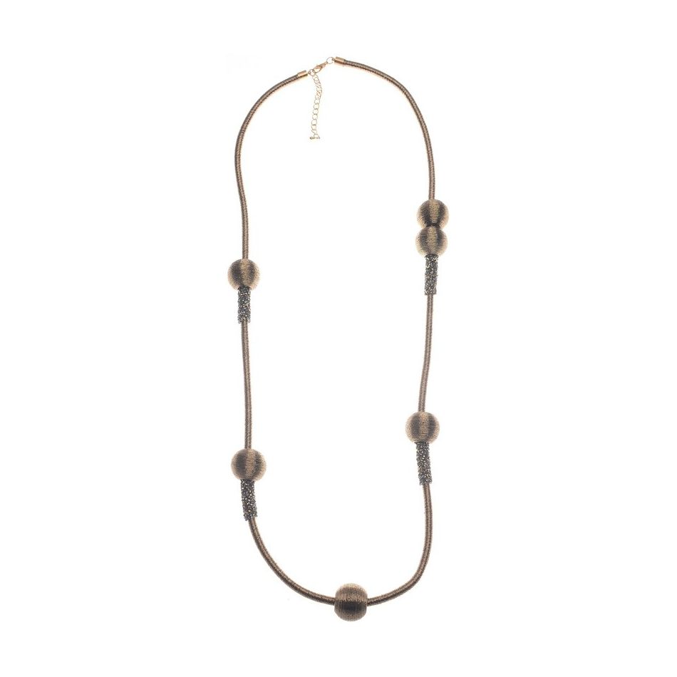 LONG NECKLACE WITH BALL BEADS