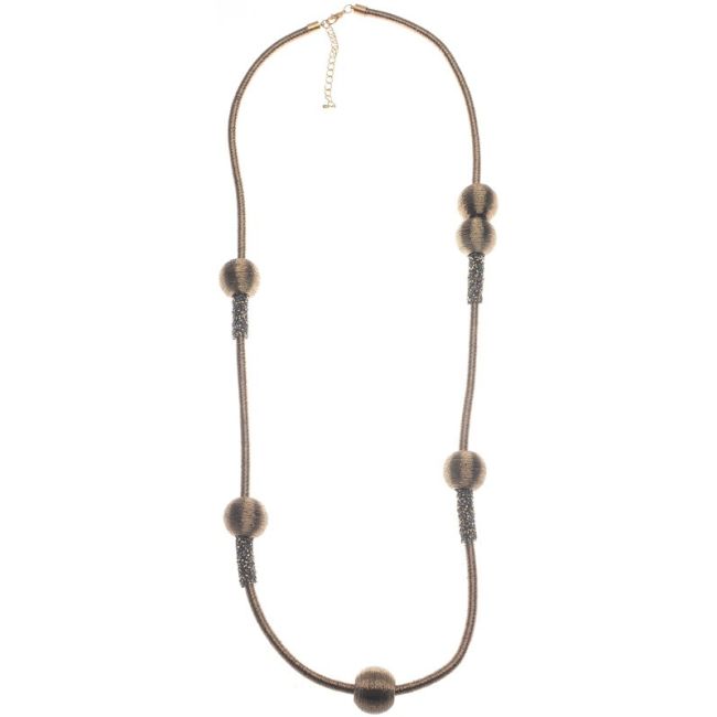 COLLAR LARGO CUENTAS BOLAS
