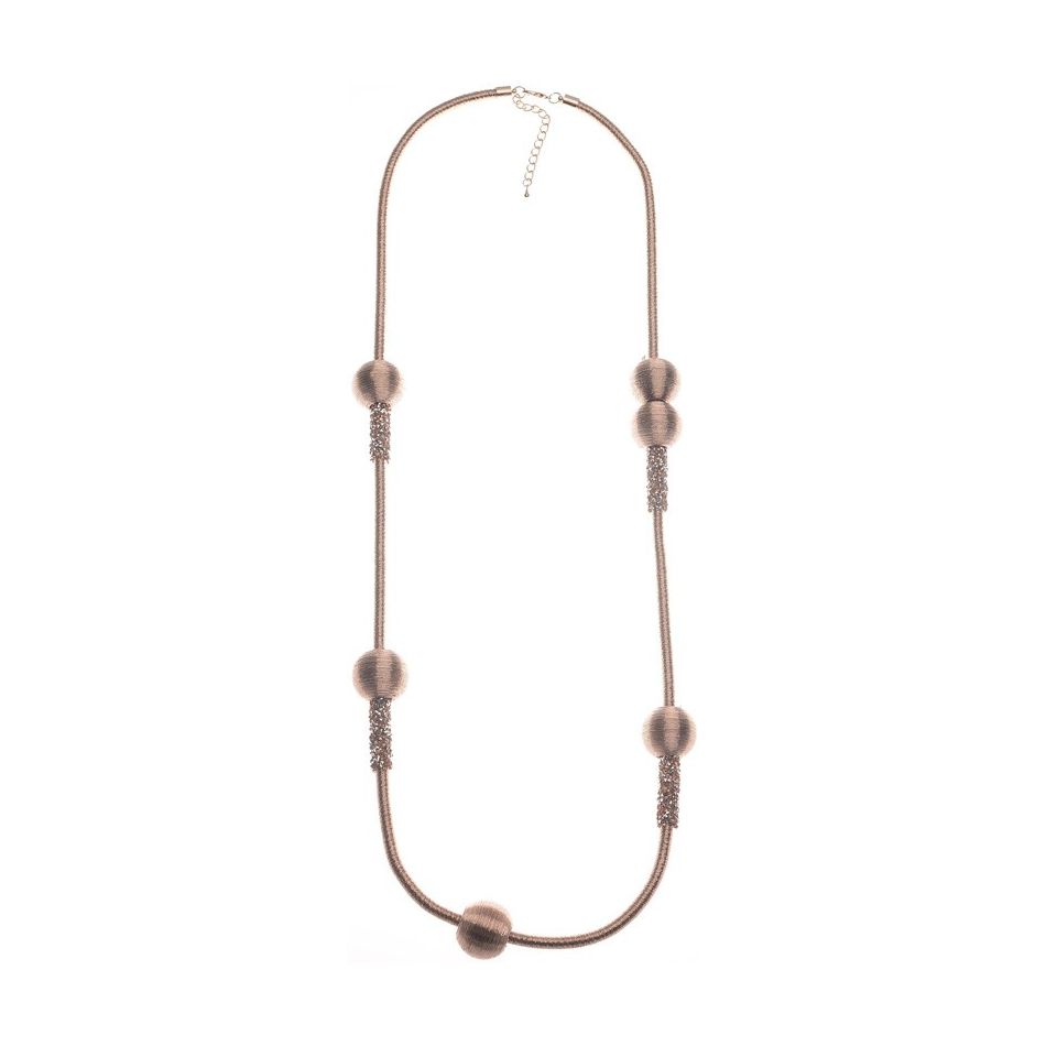 COLLAR LARGO CUENTAS BOLAS
