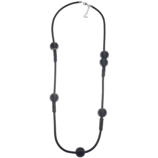 COLLAR LARGO CUENTAS BOLAS