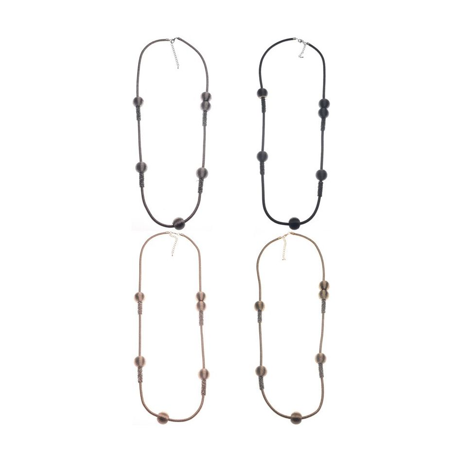 LONG NECKLACE WITH BALL BEADS