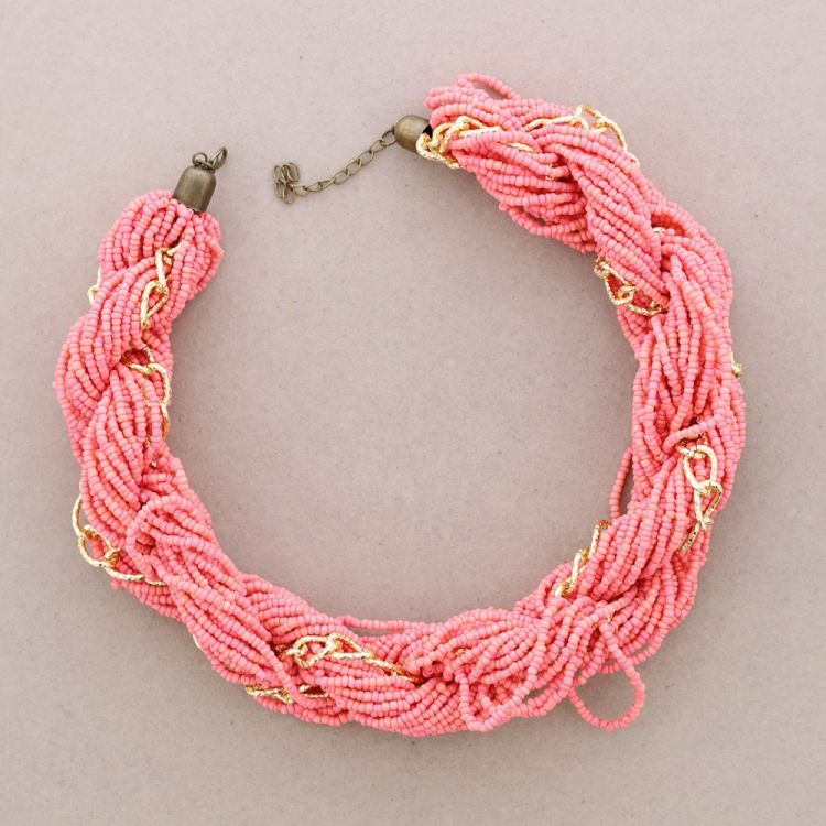 BEADS KNOT SHORT NECKLACE