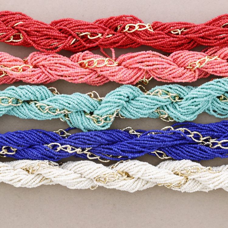 BEADS KNOT SHORT NECKLACE 2