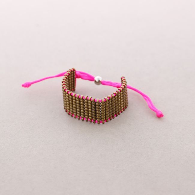 MULTI-ROW METAL BEADS BRACELET