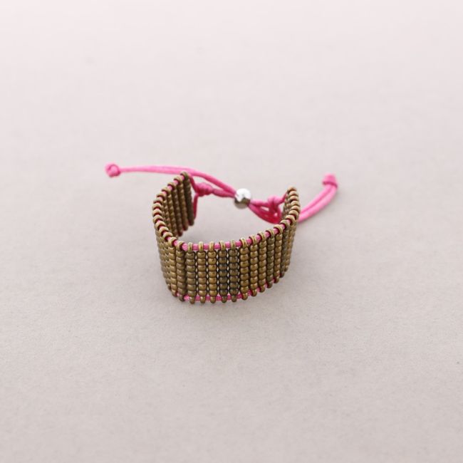 MULTI-ROW METAL BEADS BRACELET