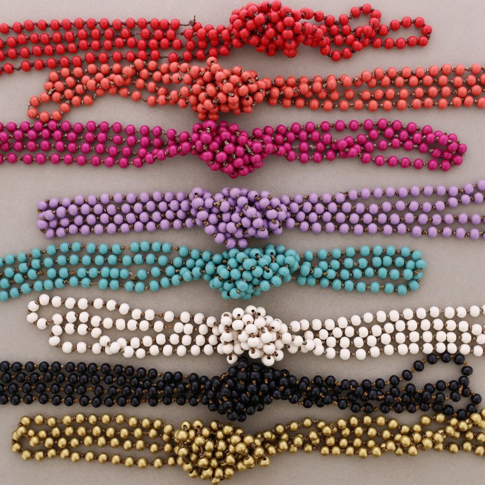 COLLAR LARGO DOBLE NUDO MADERA
