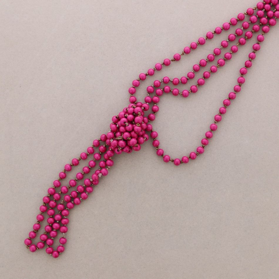 COLLAR LARGO DOBLE NUDO MADERA