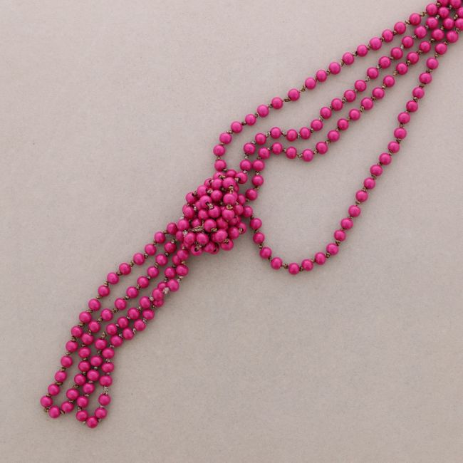 LONG DOUBLE KNOT WOODEN NECKLACE