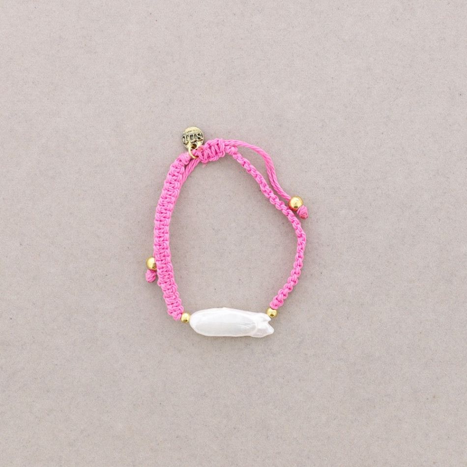 PULSERA MACRAMÉ PERLA CULTIVADA
