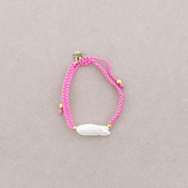 CULTURED PEARL MACRAME BRACELET