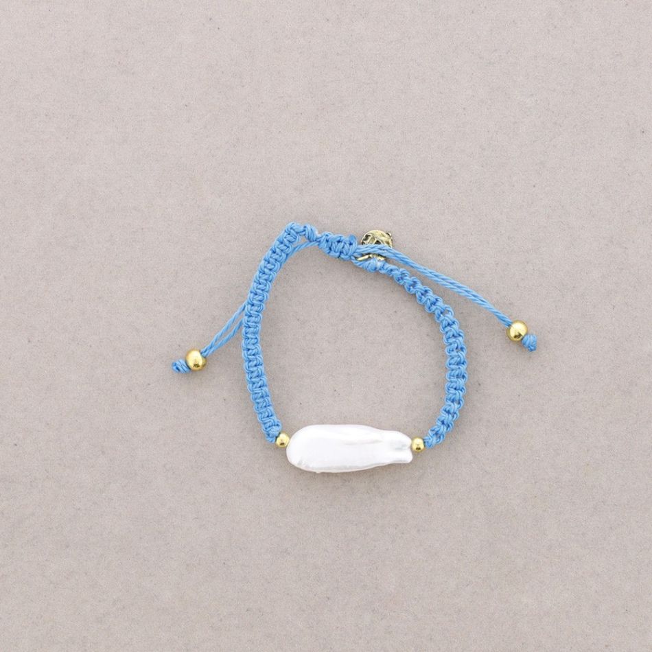 PULSERA MACRAMÉ PERLA CULTIVADA