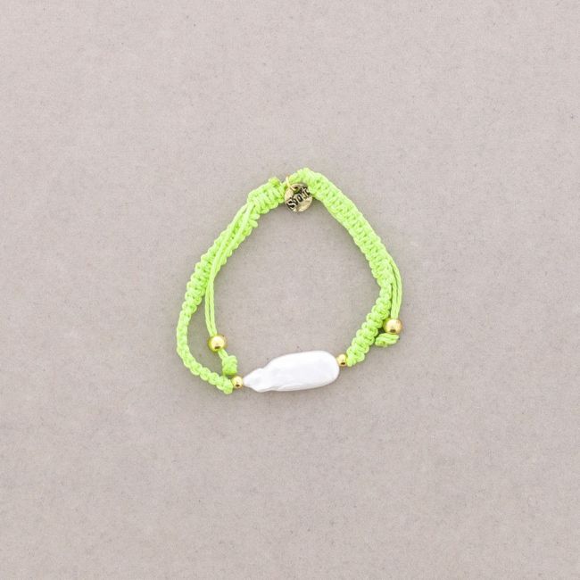 CULTURED PEARL MACRAME BRACELET