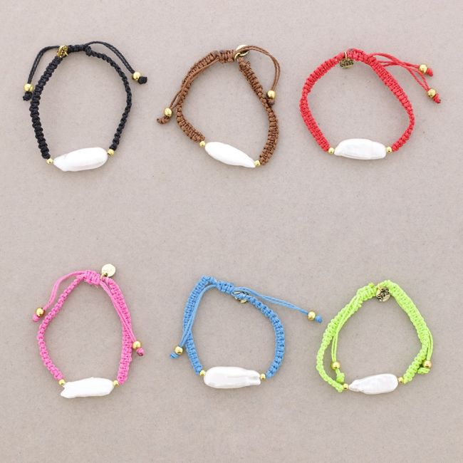 PULSERA MACRAMÉ PERLA CULTIVADA