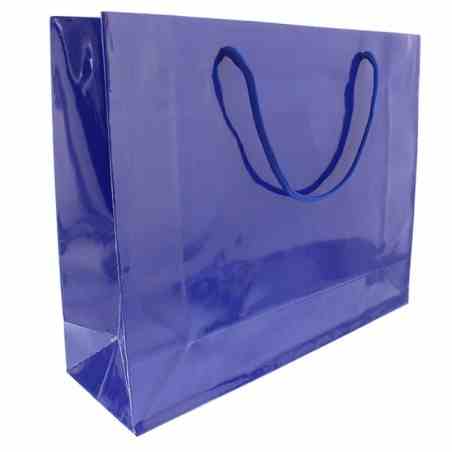 12 pcs. LAMINATED PAPER BAG WITH CORD HANDLE 33*27*10cm