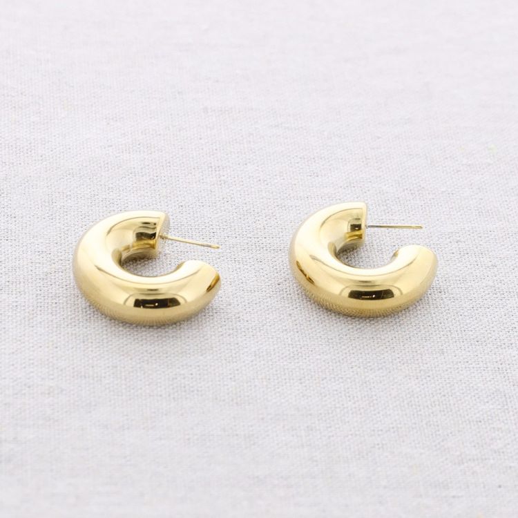 STEEL HOOP EARRINGS