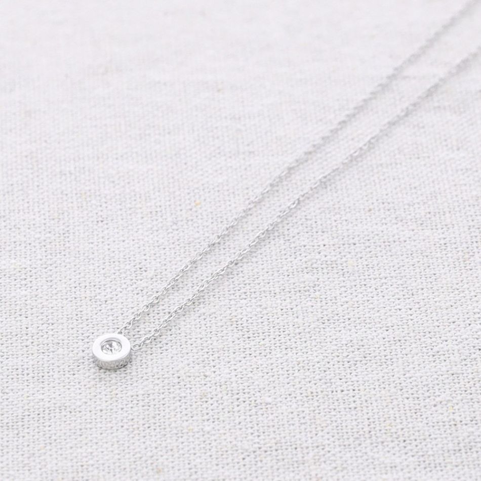 STEEL ZIRCONIA SHORT NECKLACE