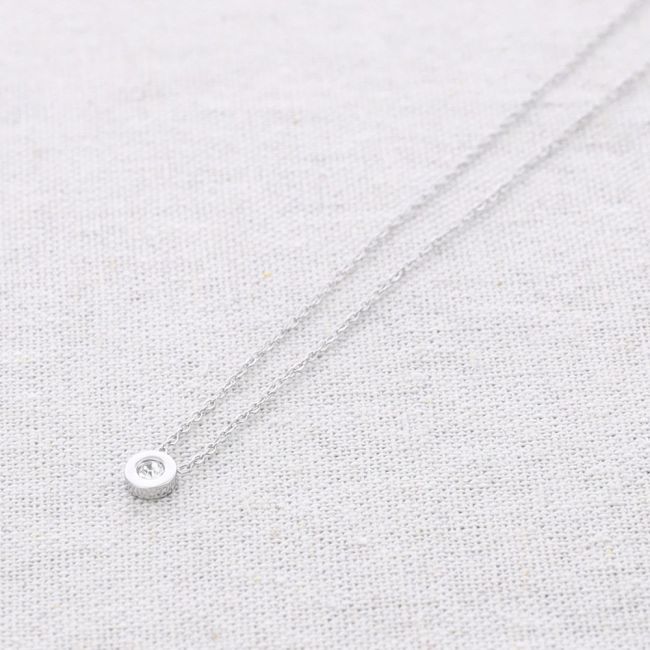 STEEL ZIRCONIA SHORT NECKLACE