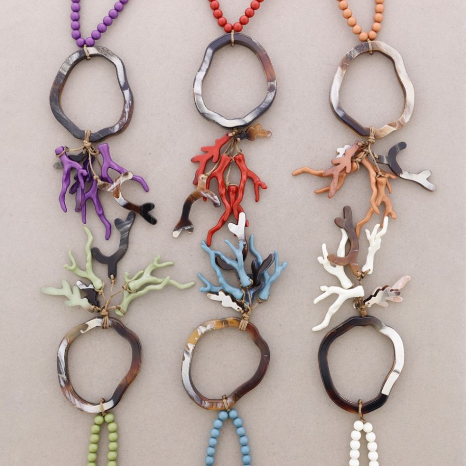 COLLAR LARGO COLGANTE MOTIVO MARINO