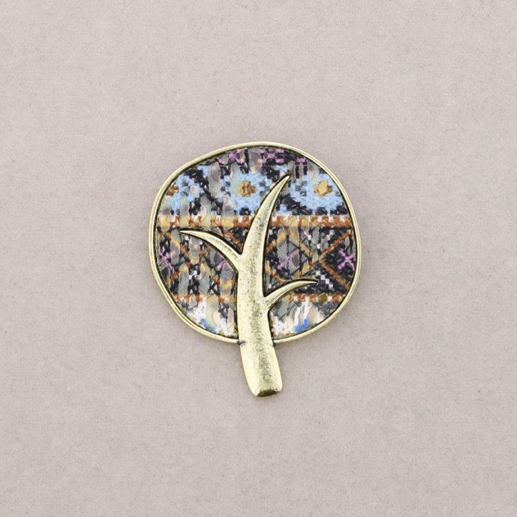 PRINTED METAL BROOCH 2