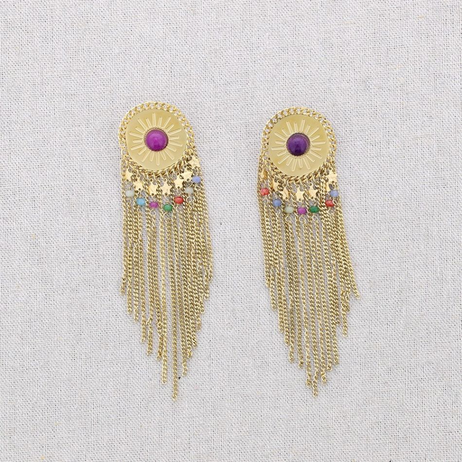 PENDIENTES ACERO COLGANTES CADENAS