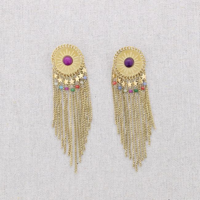 PENDIENTES ACERO COLGANTES CADENAS