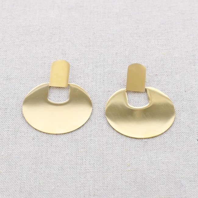 PENDIENTES ACERO COLGANTE MEDALLA