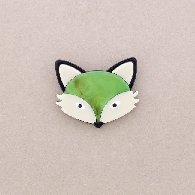 RESIN FOX BROOCH