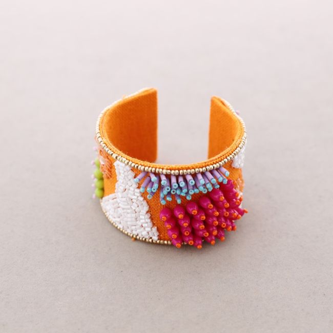 PULSERA AJUSTABLE CUENTAS ABALORIOS