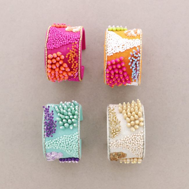 PULSERA AJUSTABLE CUENTAS ABALORIOS