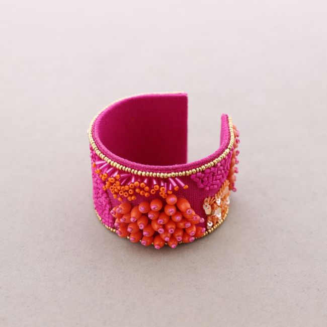 PULSERA AJUSTABLE CUENTAS ABALORIOS