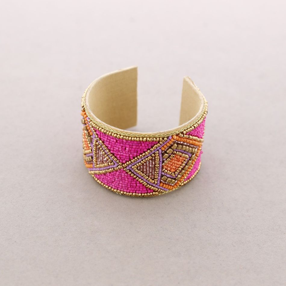 PULSERA AJUSTABLE CUENTAS ABALORIOS