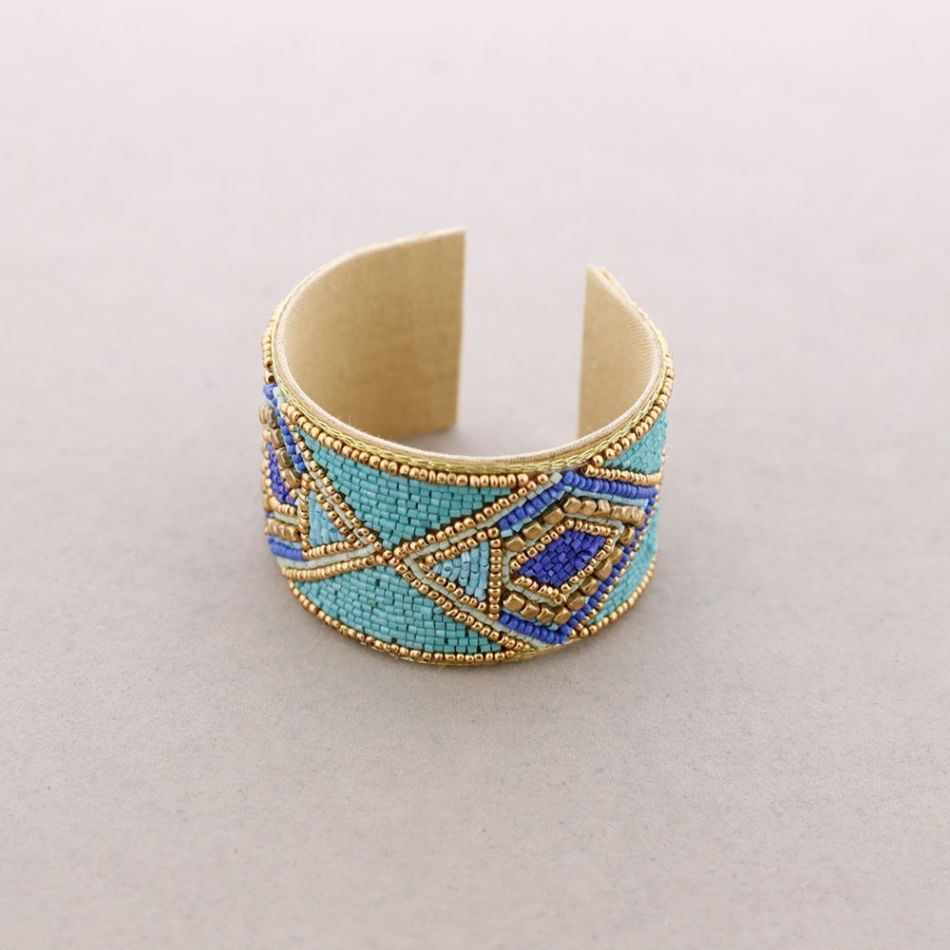 PULSERA AJUSTABLE CUENTAS ABALORIOS