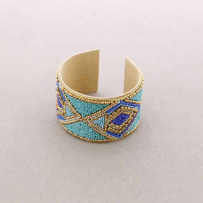 PULSERA AJUSTABLE CUENTAS ABALORIOS