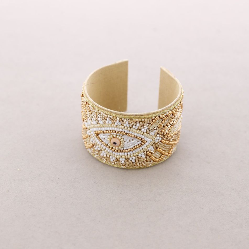 PULSERA AJUSTABLE CUENTAS ABALORIOS