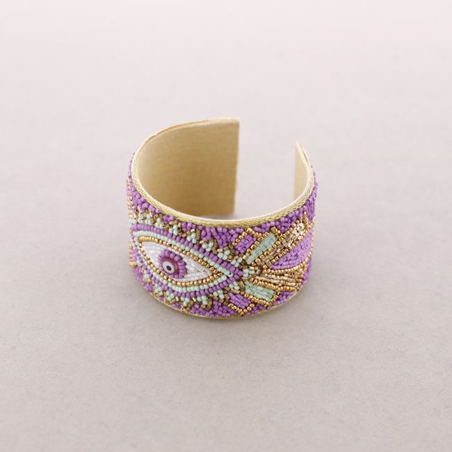 PULSERA AJUSTABLE CUENTAS ABALORIOS