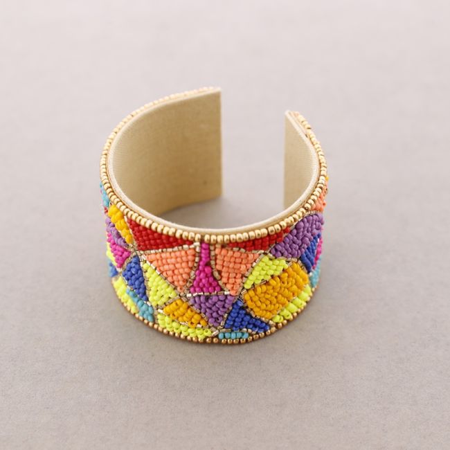 PULSERA AJUSTABLE CUENTAS ABALORIOS