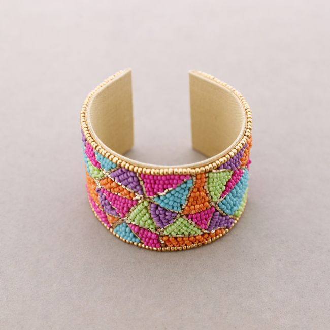 PULSERA AJUSTABLE CUENTAS ABALORIOS