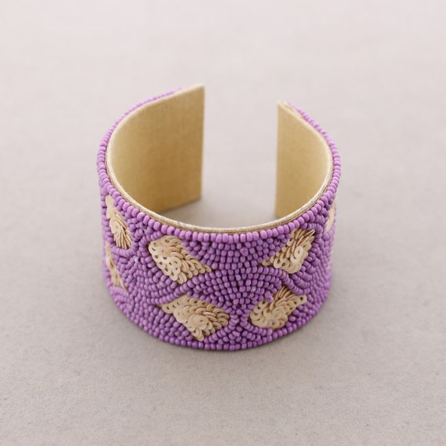 PULSERA AJUSTABLE CUENTAS ABALORIOS LENTEJUELAS